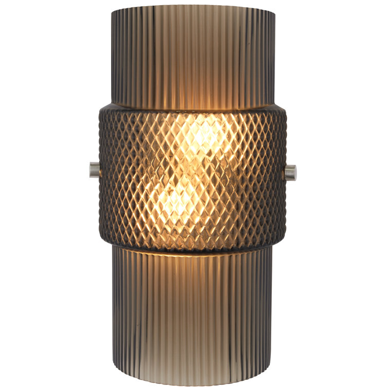 Bronze Cylinder Glass Dimmable Wall Sconce