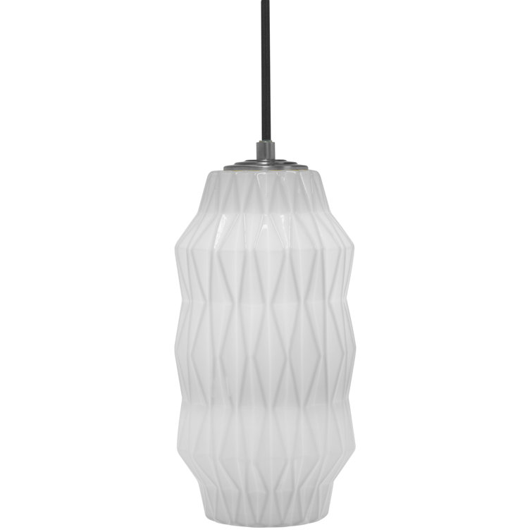 Mimo Mini 1-Light LED Pendant in White Handblown Glass