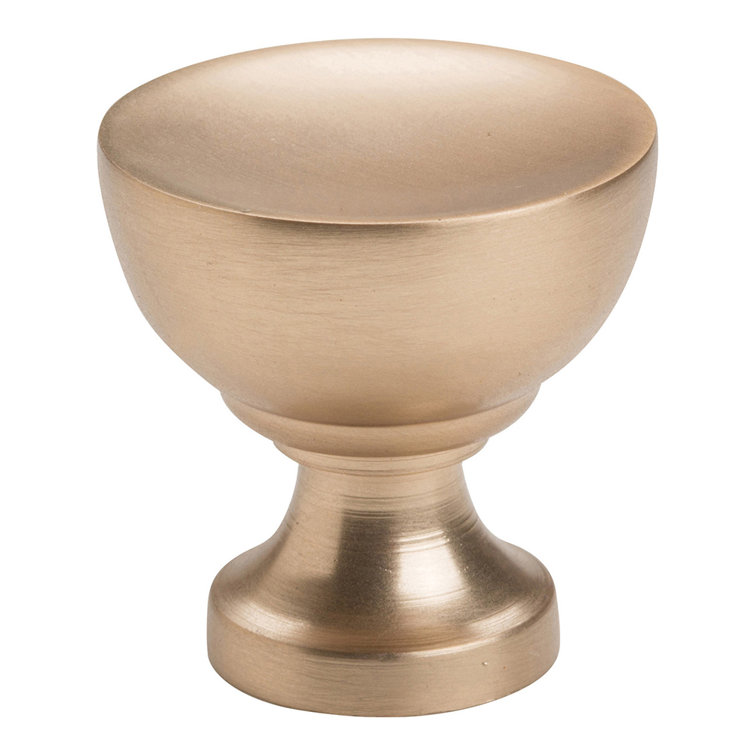 Brushed Nickel Round Knob with Mounting Hardware