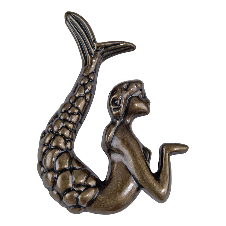 Bronze Mermaid Designer Knob with Mounting Hardware