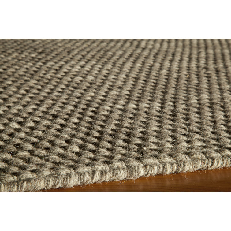 Natural Geometric Flatweave Wool Area Rug, 3'6" x 5'6"