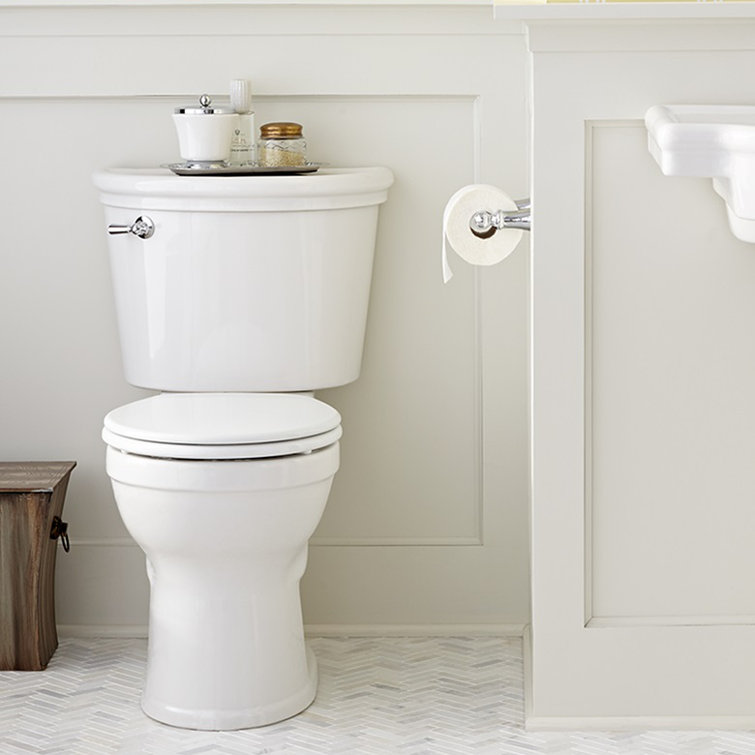 White Round Two-Piece High Efficiency Toilet