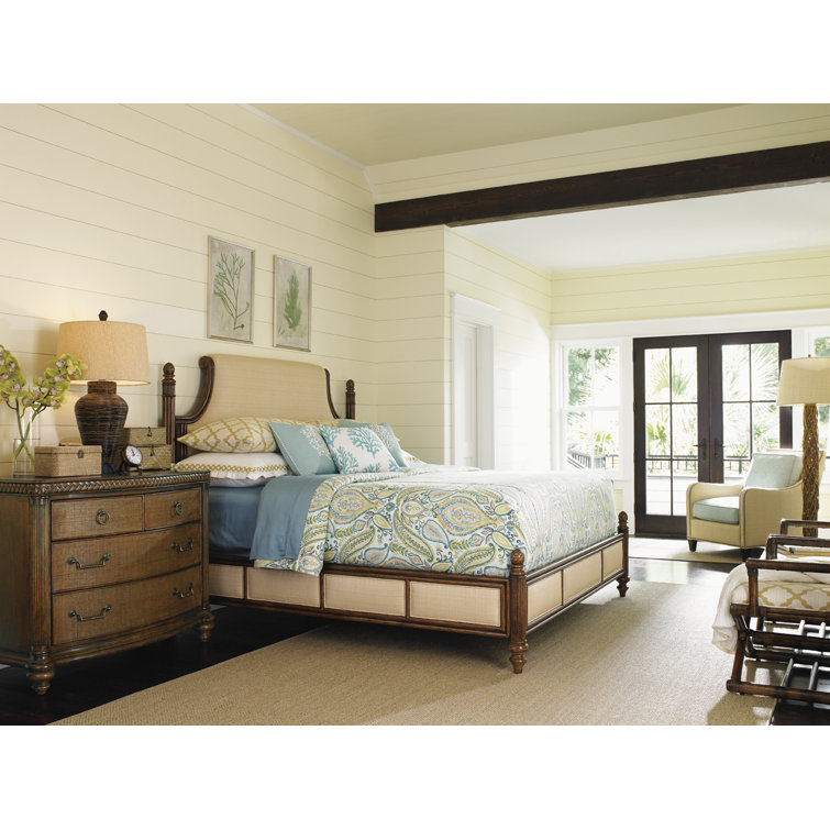 Brown Coastal Wood Four-Drawer Bachelor's Chest