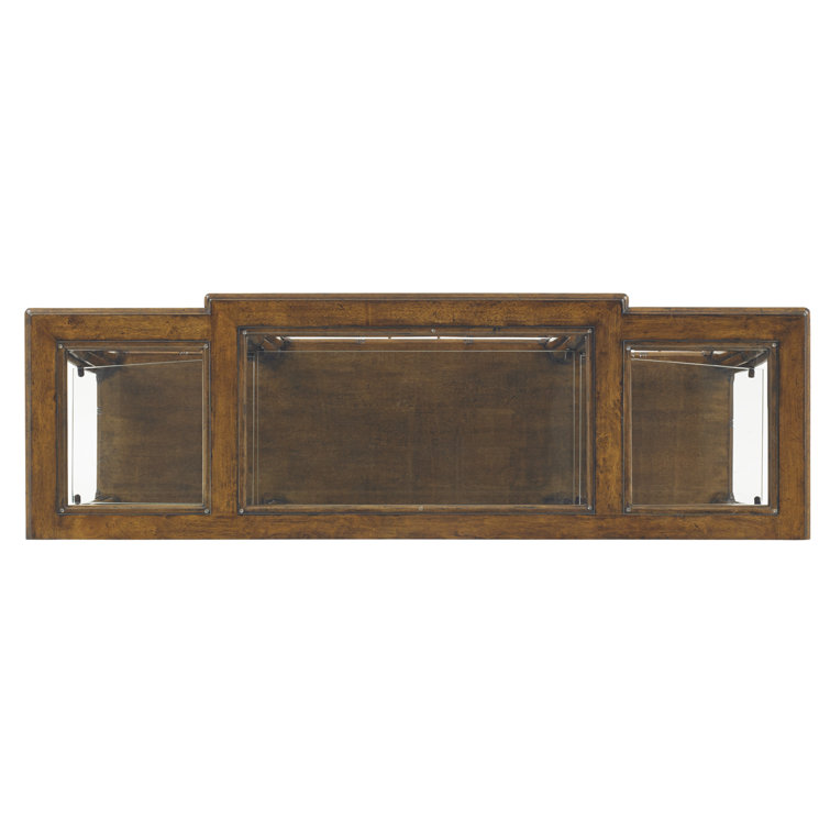 Contemporary Tropical 70'' Brown Rattan & Bamboo Sideboard