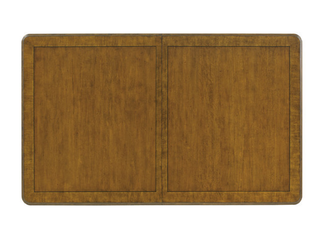 Brown Rectangular Extendable Wood Dining Table