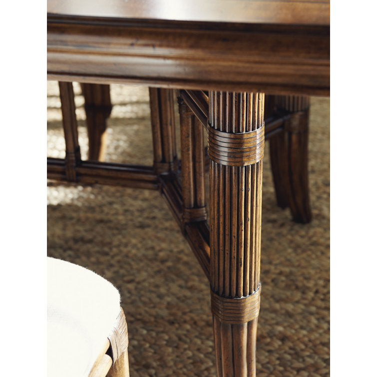 Brown Rectangular Extendable Wood Dining Table