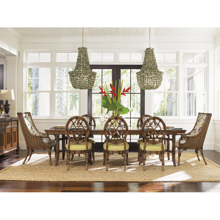 Brown Rectangular Extendable Wood Dining Table