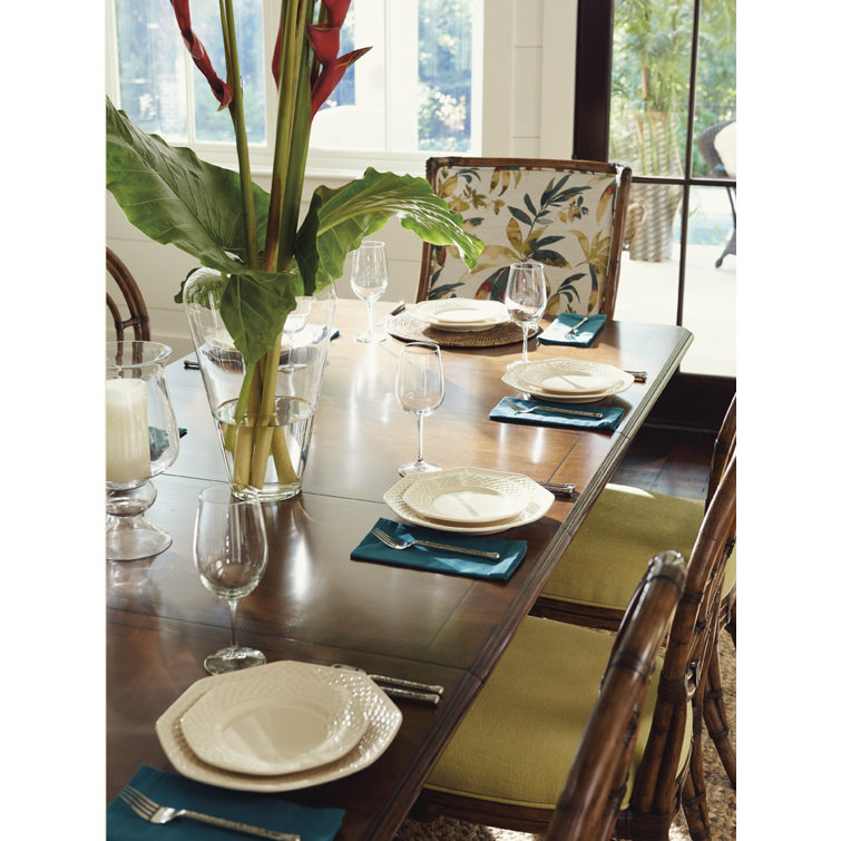 Brown Rectangular Extendable Wood Dining Table
