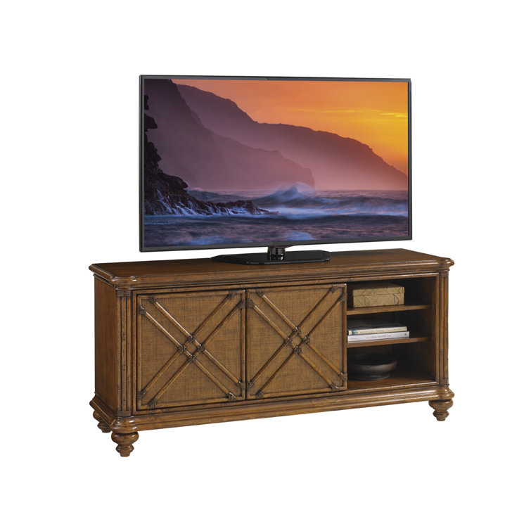 Bali Hai Marlin 65" Tamarind Media Console with Rattan Fretwork