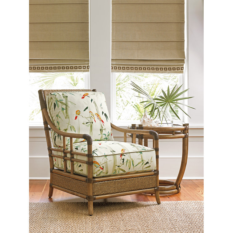 Transitional Round Wood & Metal End Table with Tempered Glass Top