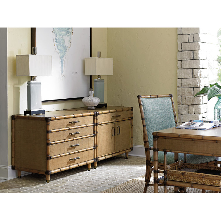Bermuda Sands Brown Bamboo Transitional Storage Chest