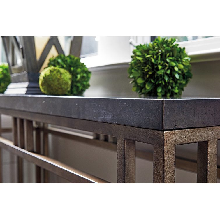 Montera Elegance Stone-Top Bed with Textured Metal Frame