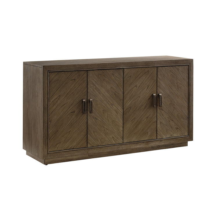 Cypress Point 69'' Gray-Brown Transitional Buffet with Cord Management
