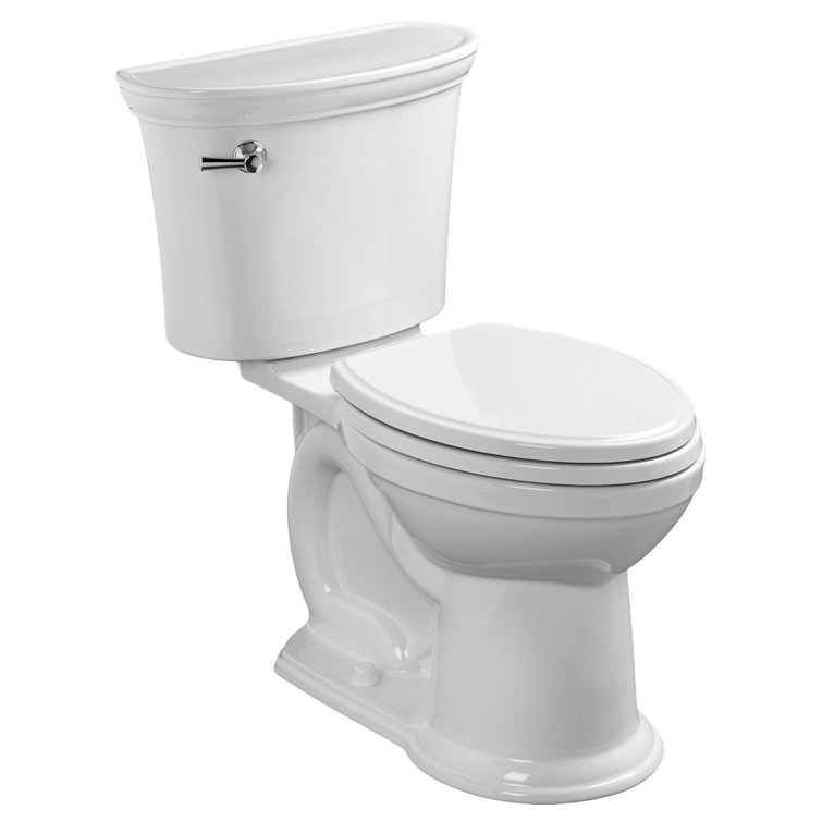 Heritage White Vitreous China Elongated Dual Flush Toilet