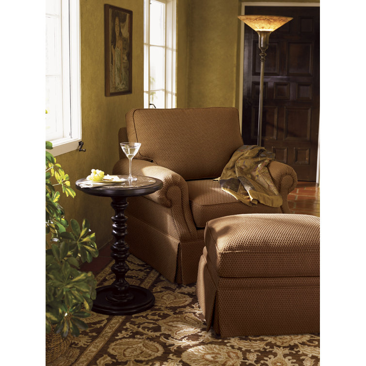 Kingstown Round Brown Wood and Metal Accent Table