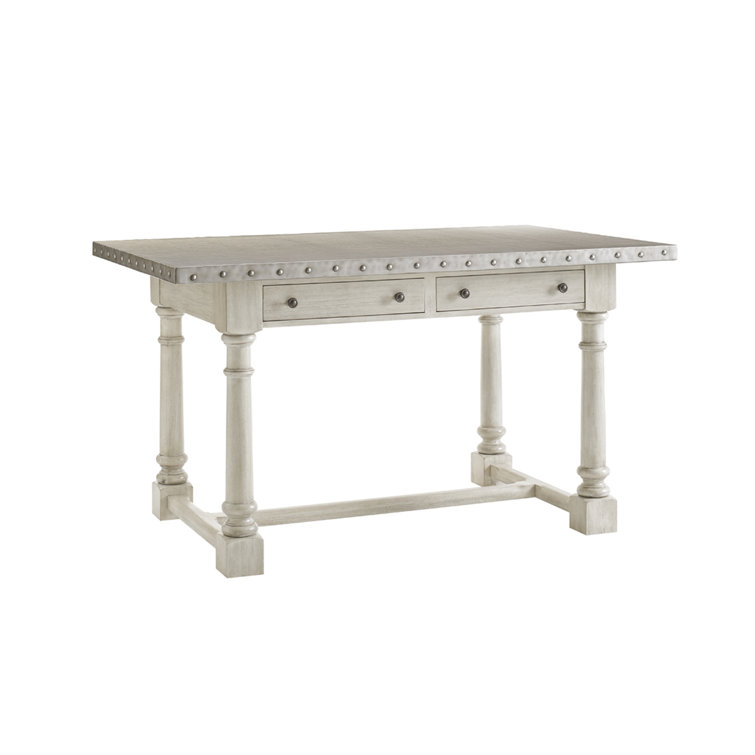 Silver Cream 66" Reclaimed Wood Counter-Height Bistro Table