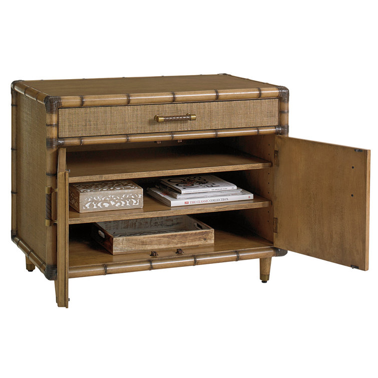 Bermuda Sands Brown Bamboo Transitional Storage Chest