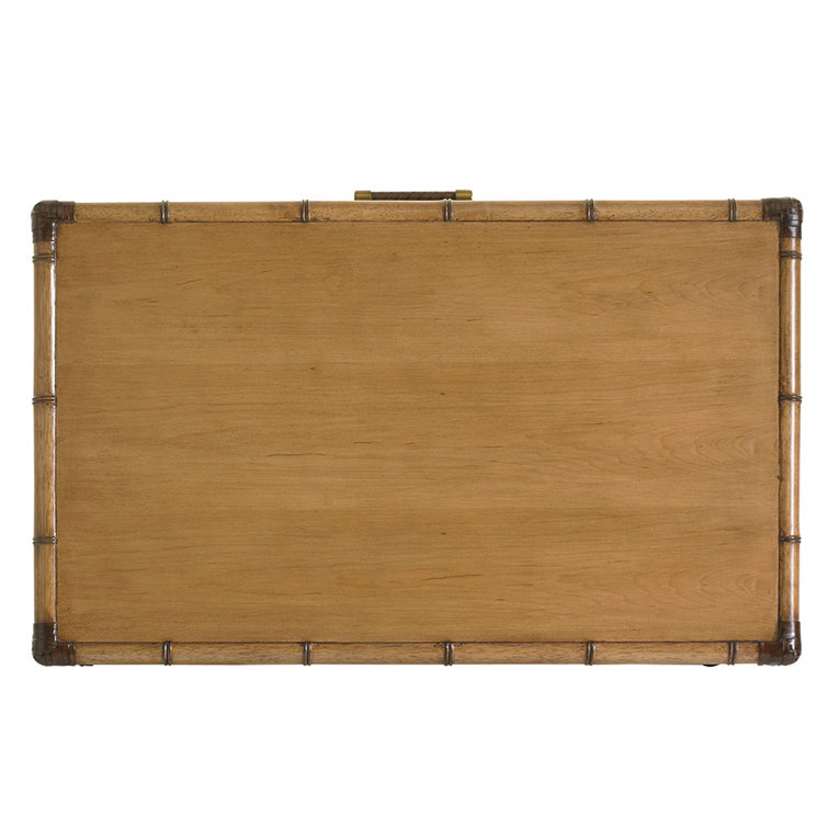Bermuda Sands Brown Bamboo Transitional Storage Chest