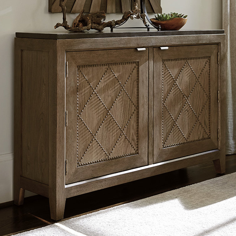 Cypress Point Weathered Driftwood King Bed with Textured Metal Accents