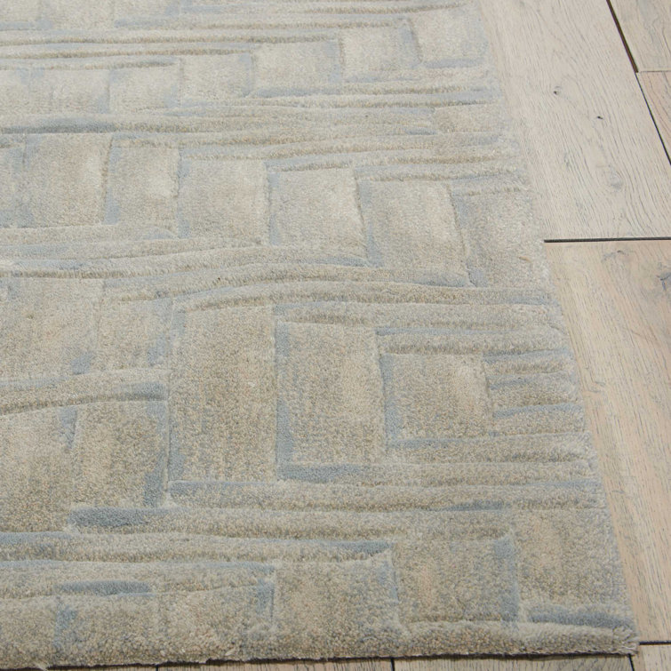 Handmade Abstract Wool Tufted Runner Rug