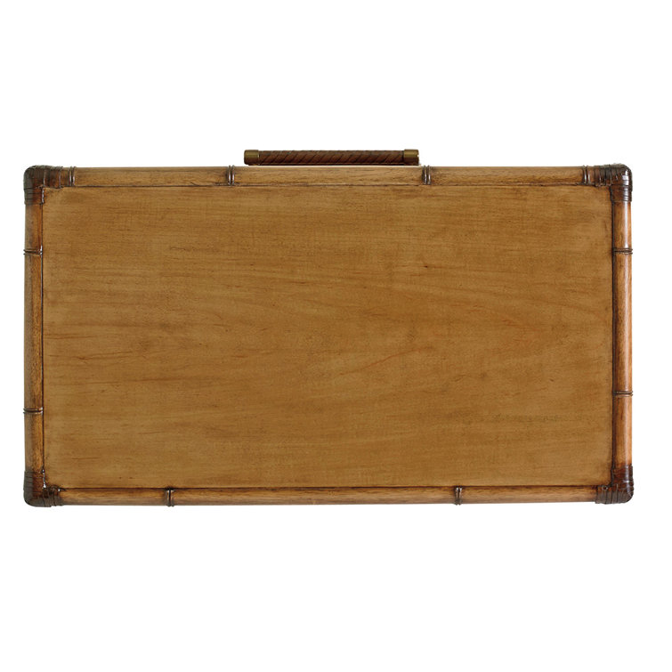 Brown Maple Veneer Coastal 7-Drawer Chest