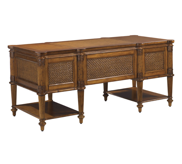 Fraser Island Black Executive Desk with Filing Drawer