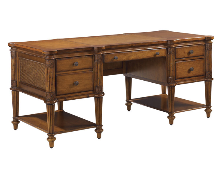Fraser Island Black Executive Desk with Filing Drawer