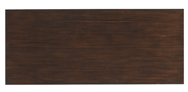 Transitional Walnut and Gold Leaf Home Office Desk with Drawers