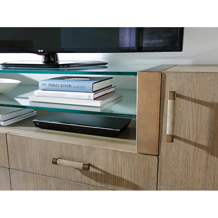 Gray Oak 76" Media Console with Cabinets