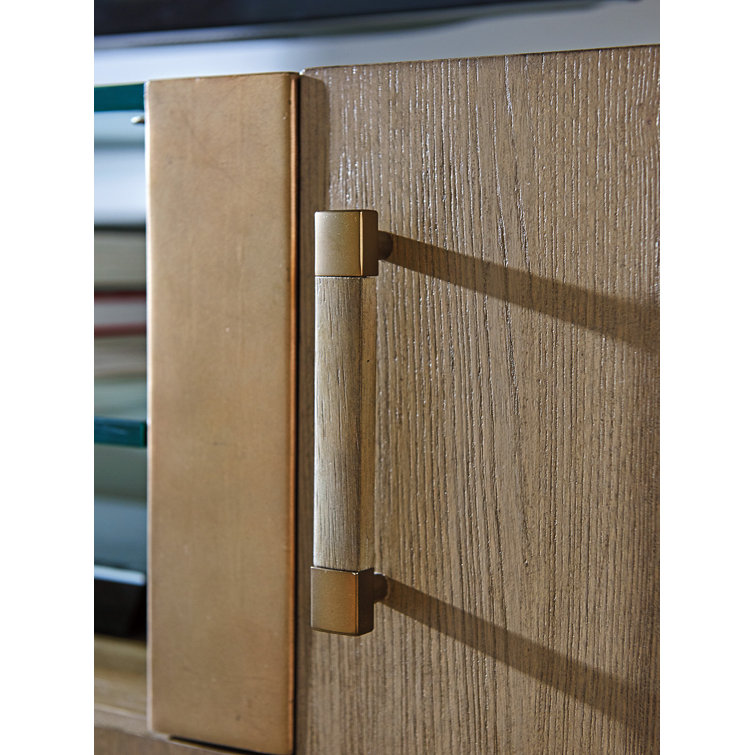 Gray Oak 76" Media Console with Cabinets