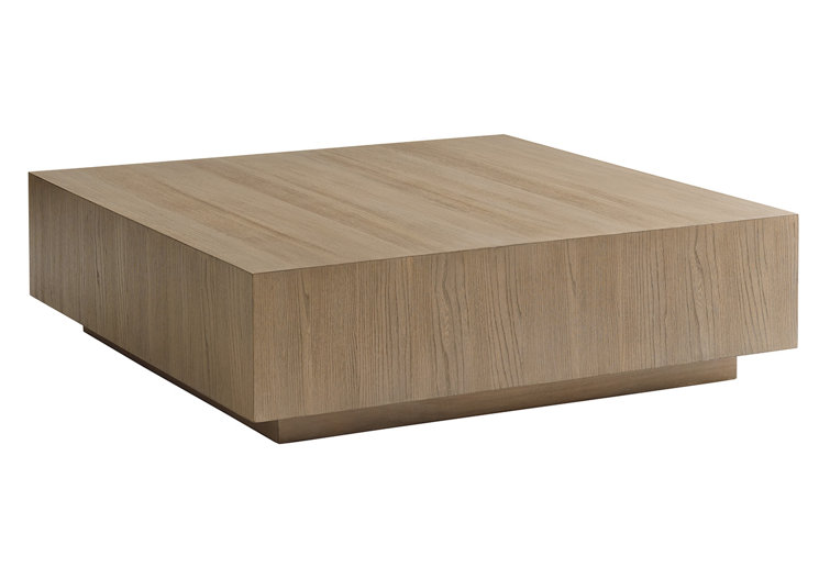 Gray Elm Veneer Square Wood Cocktail Table