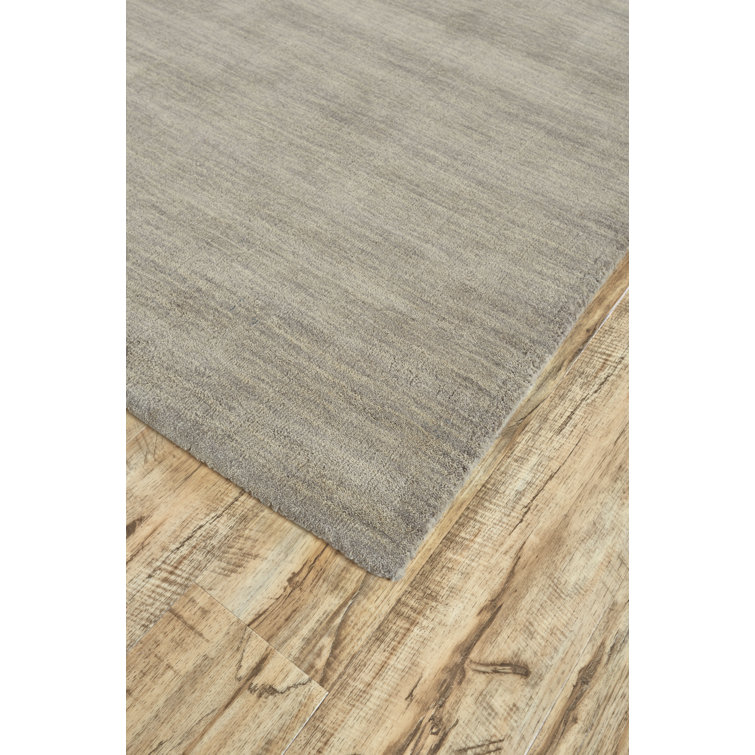 Gray Hand-Tufted Wool Runner Rug 2'6" x 8'