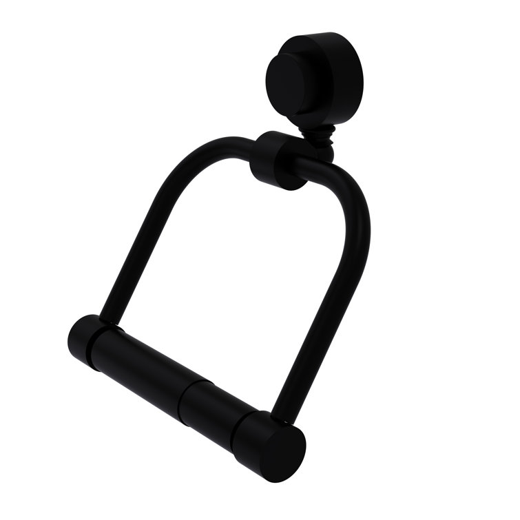 Matte Black Solid Brass Wall Mounted Toilet Paper Holder