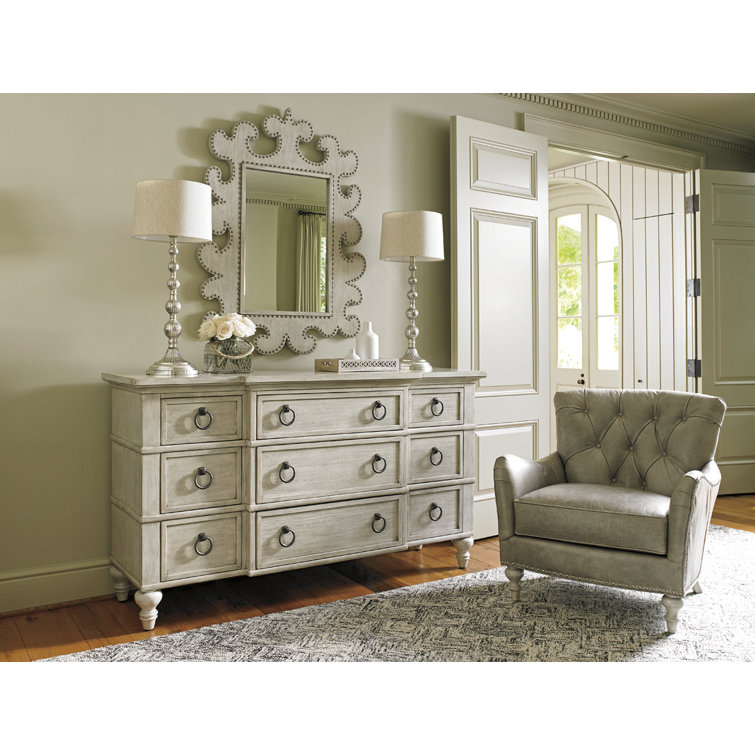 Westcott Gray Leather Tufted Accent Chair