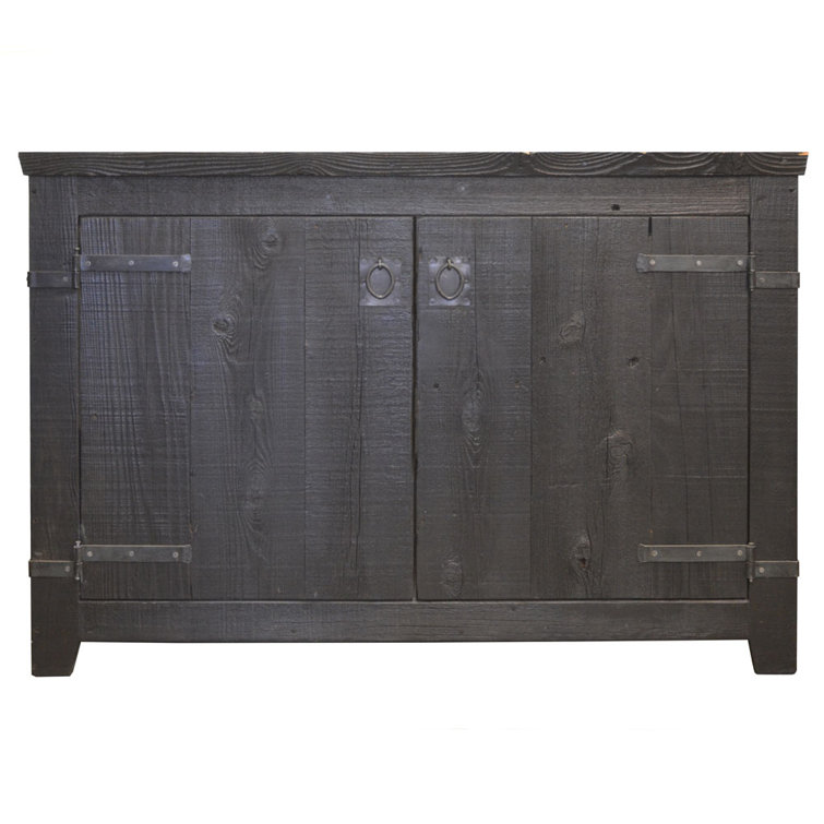 Americana Anvil Black Solid Wood 48" Single Vanity Base