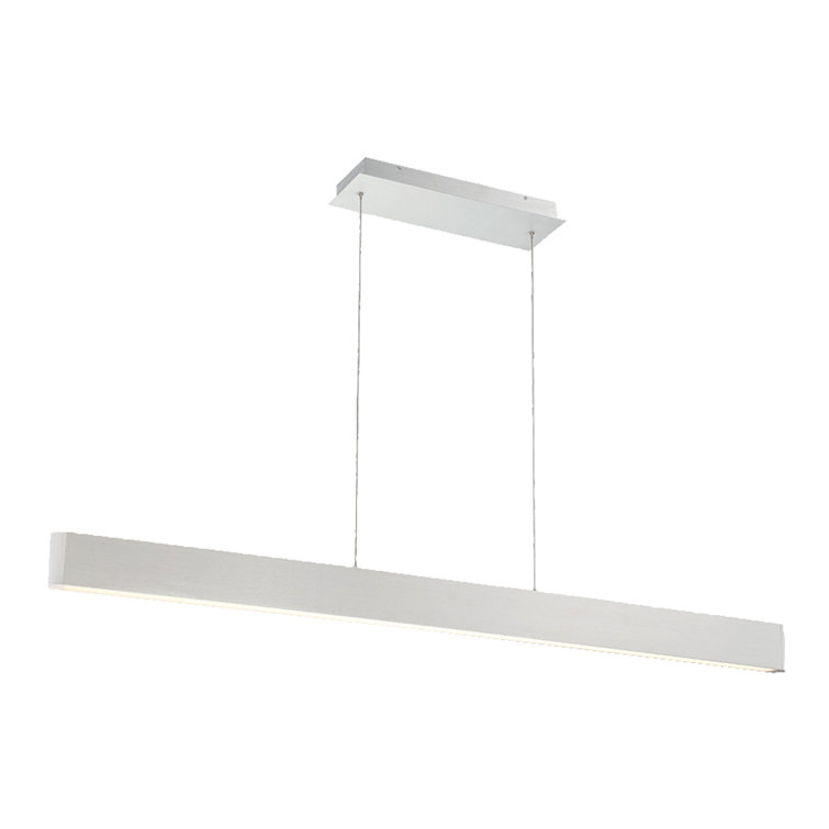 Sleek 54" Brushed Aluminum LED Pendant Light, Energy Star Certified