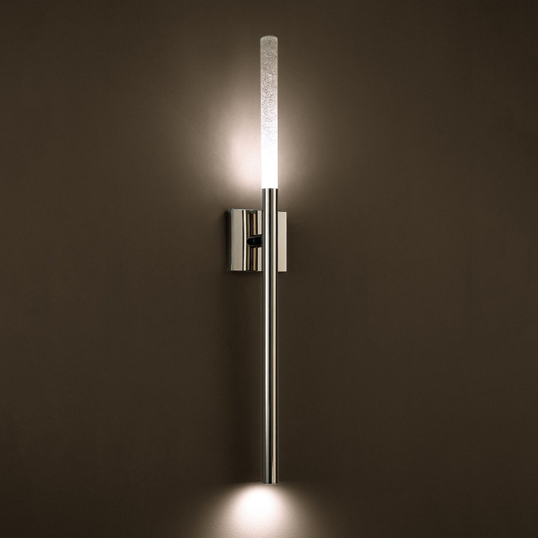 Polished Nickel 32" LED Wall Sconce with Clear Glass