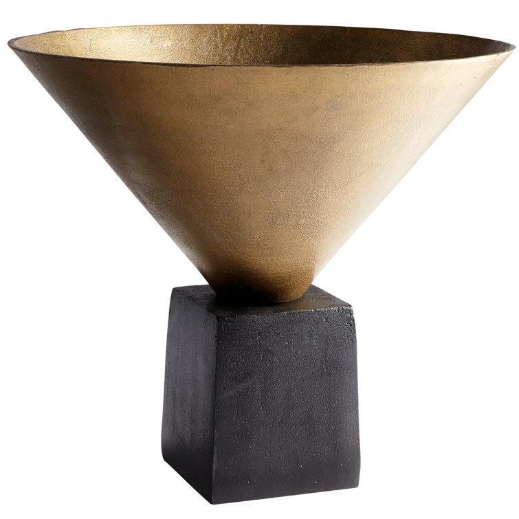 Contemporary Black and Brown Metal Decorative Table