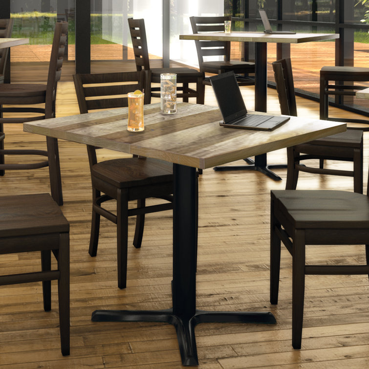 Urban Loft 42" Square Reclaimed Wood Counter Table in Natural Vintage