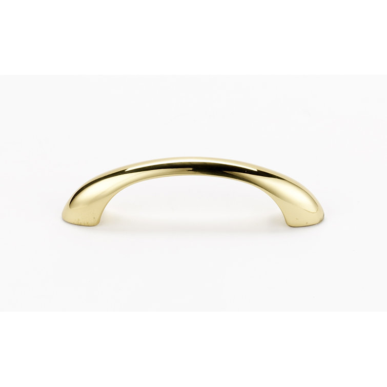 Polished Brass 3 1/2" Arch Cabinet Pull with Mounting Hardware