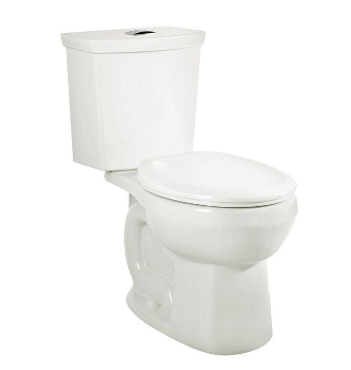 White Vitreous China Dual Flush Elongated Two-Piece Toilet