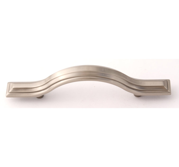Satin Nickel Geometric Arch Cabinet Pull with Mounting Hardware
