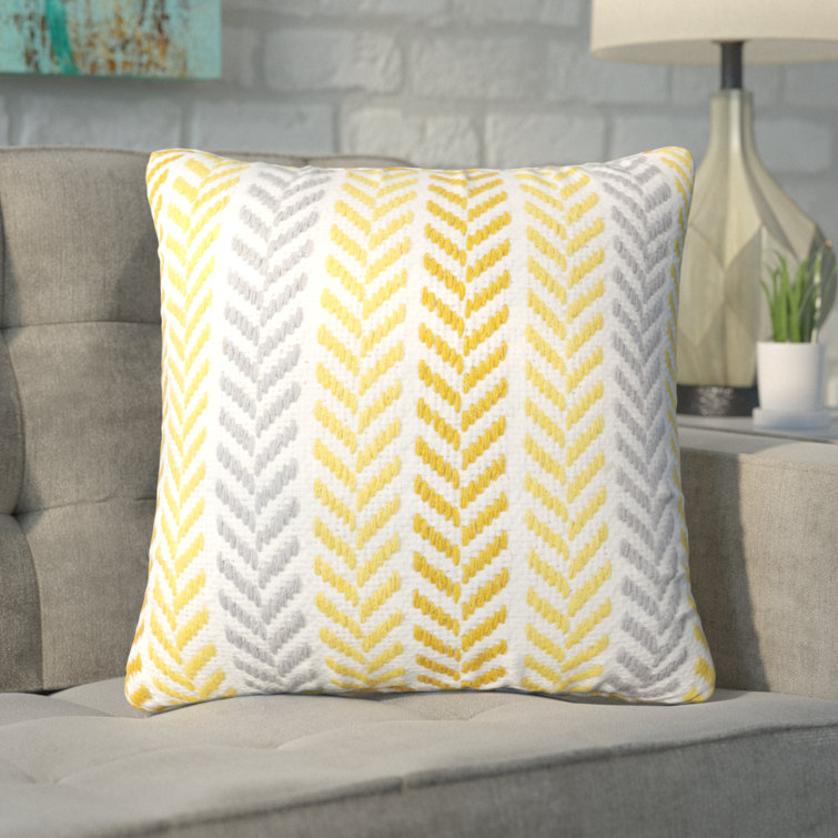 Hand-Woven Chevron Cotton Throw Pillow