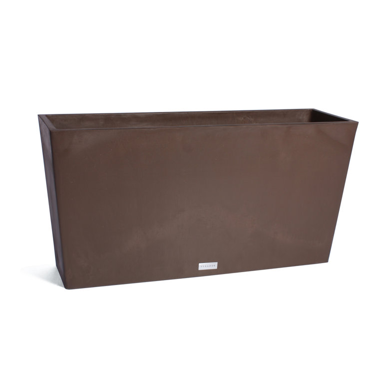 Espresso Contemporary 25.5" Recycled Plastic Window Box Planter