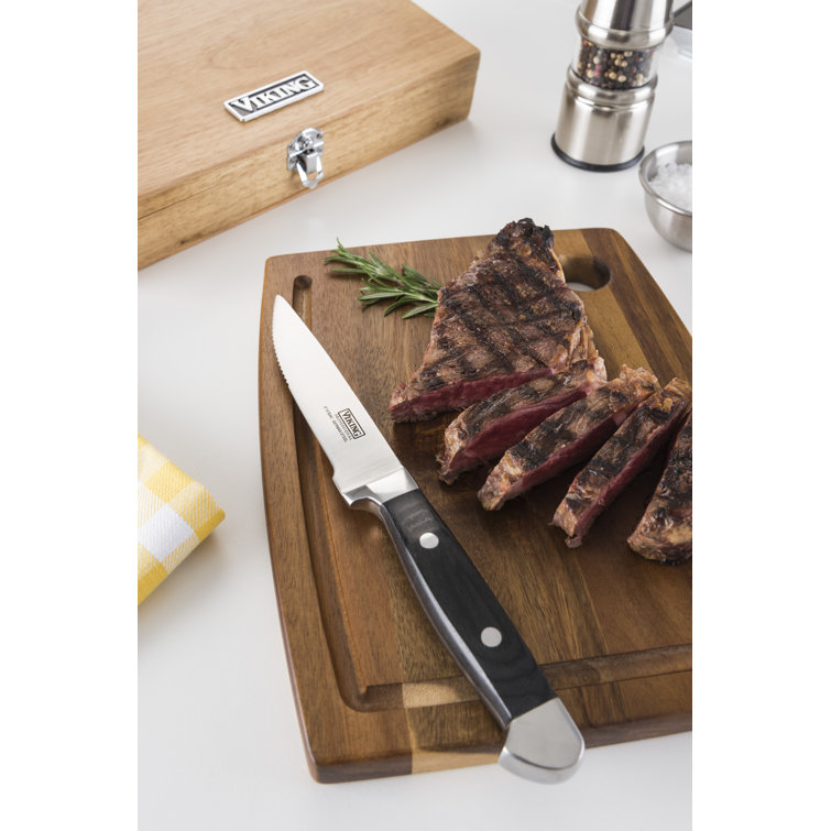 Viking Viking Steakhouse Pakka Wood 6-Piece Steak Knife Set with Wooden Box (Set of 6)