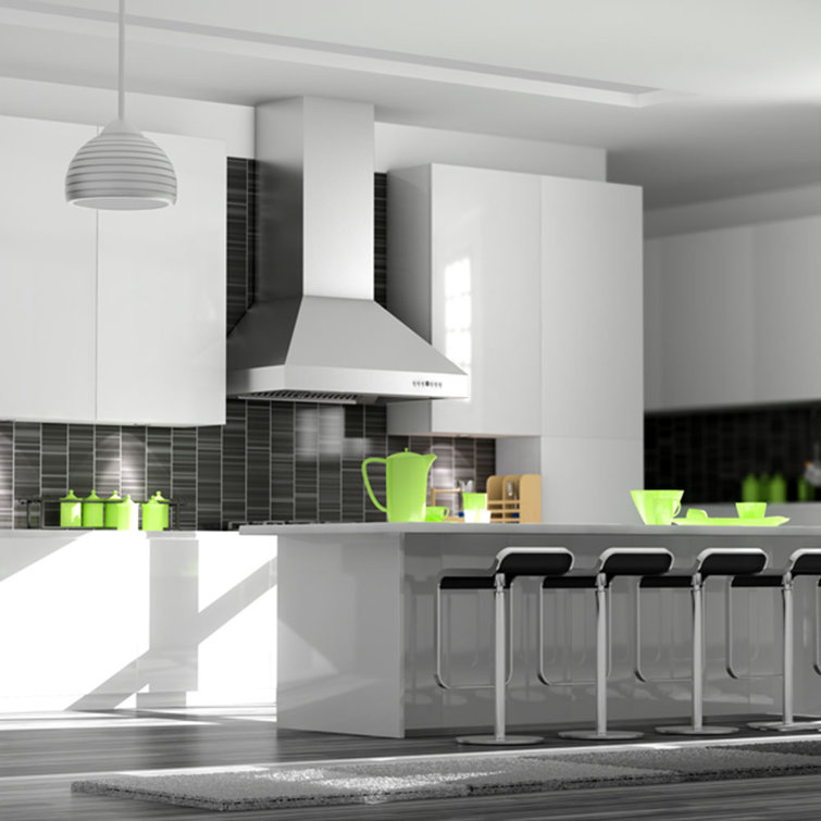 54" Stainless Steel Wall Mount Range Hood with LED Lighting
