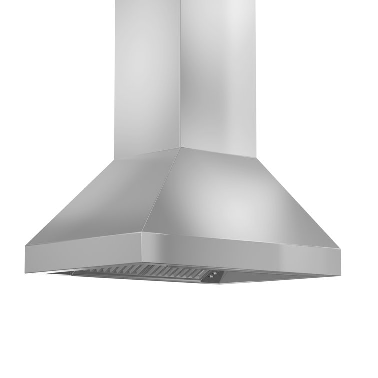 36'' Stainless Steel Convertible Island Range Hood with Charcoal Filter