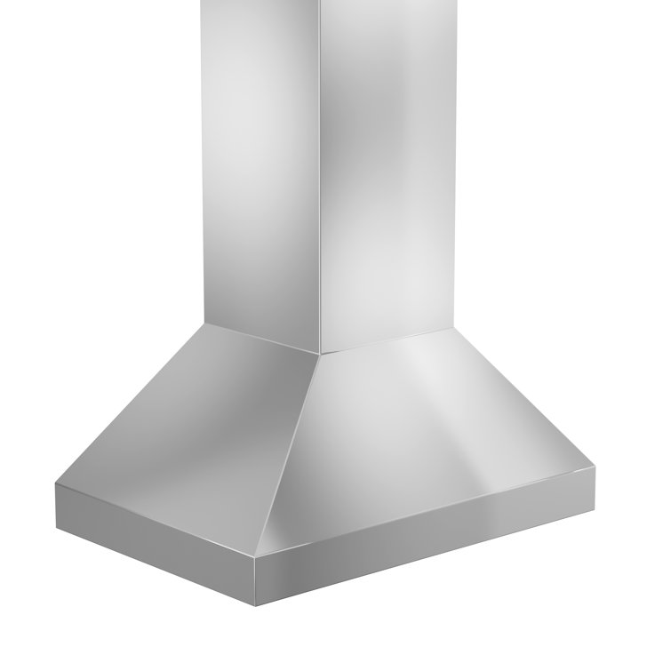 36'' Stainless Steel Convertible Island Range Hood with Charcoal Filter