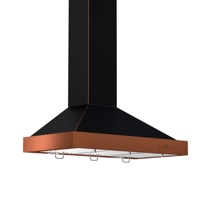 30" Oil-Rubbed Bronze and Copper Wall Mount Range Hood