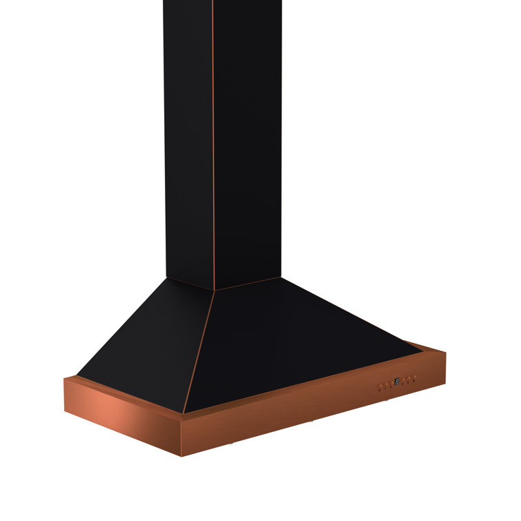 30" Oil-Rubbed Bronze and Copper Wall Mount Range Hood